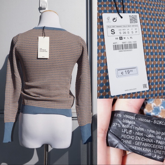 🔮 ZARA Textured Weave Sweater (S) - Picture 8 of 9